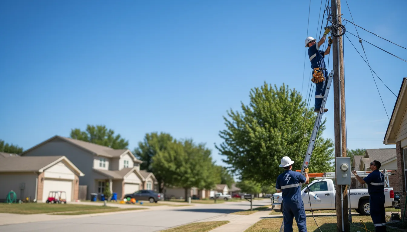 Residential electrician providing installation services in Rosharon, TX